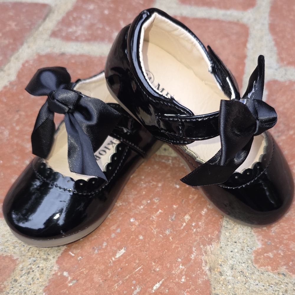 Meckior Paten Leather Black Dress Shoes Baby Girl 24 Mos Dressy Formal Party